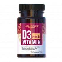 Витамин D3 2500 МЕ капс. 150 мг №90, GoldenPharm