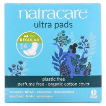 Hygiene pads Organic Cotton Regular Ultra Thin Natracare Wing, 14 Pieces